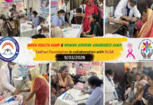 Mega Health Camp Organized in East Delhi: 146 Residents Receive Free Medical Checkups and Awareness Services Free medical checkup and women health awareness camp organized by Sadhan Foundation in Dilshad Garden East Delhi.