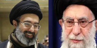 Portrait of Mojtaba Khamenei, son of Ayatollah Ali Khamenei, reported as Iran’s new Supreme Leader.