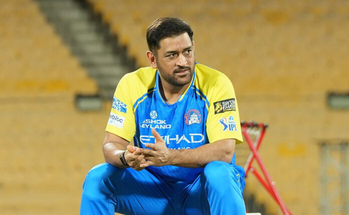 ms-dhoni-injury-csk-ipl-202 MS Dhoni during Chennai Super Kings practice session ahead of IPL 2026