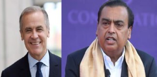 Mukesh Ambani welcomes Canadian Prime Minister Mark Carney during cultural reception at Mumbai residence highlighting India–Canada ties