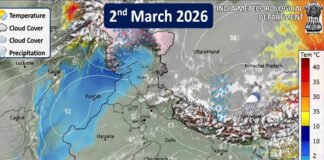 North India Weather Map March 2 2026 Forecast