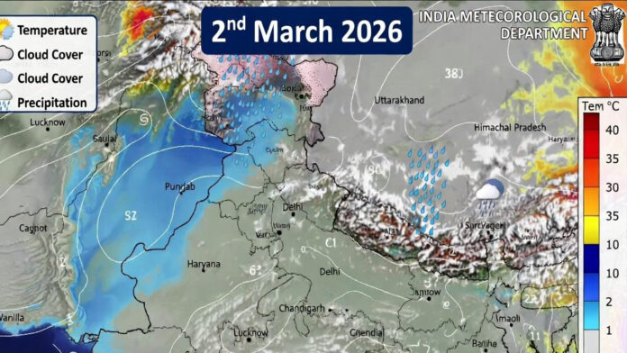 north-india-weather-forecas North India Weather Map March 2 2026 Forecast