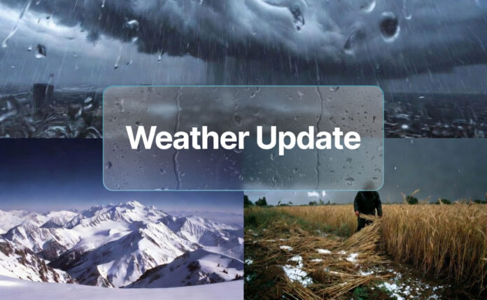 Heavy rain and snowfall across North India with hailstorm damage to crops and strong winds disrupting daily life