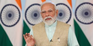 Prime Minister Narendra Modi inaugurating Delhi's first Ring Metro corridor on International Women's Day March 8 2026 with backdrop of ₹33,500 crore projects