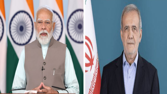 pm-modi-iran-president-peze PM Narendra Modi speaking with Iran President Masoud Pezeshkian on West Asia crisis and safety of Indian citizens