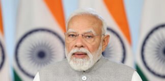 Prime Minister Narendra Modi speaking on phone regarding West Asia crisis