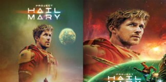 Ryan Gosling in Project Hail Mary sci-fi movie scene