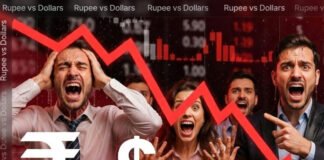 Indian rupee vs US dollar exchange rate falling chart forex market India currency decline