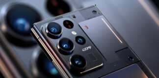 Samsung Galaxy S26 Ultra smartphone showing advanced multi-camera system