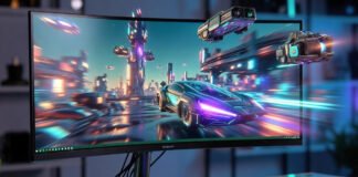 Samsung Odyssey 3D gaming monitor showcasing glasses-free 3D display at GDC 2026