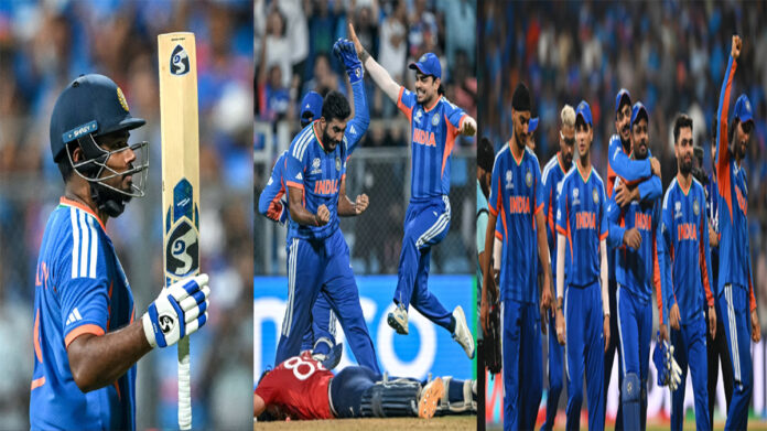 sanju-samson-india-england- Sanju Samson celebrating his 89 runs during India vs England T20 World Cup 2026 semifinal at Wankhede Stadium