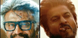 Shah Rukh Khan driving a car with Rajinikanth, Mohanlal, and Shiv Rajkumar imagined together for Jailer 2 cameo speculation