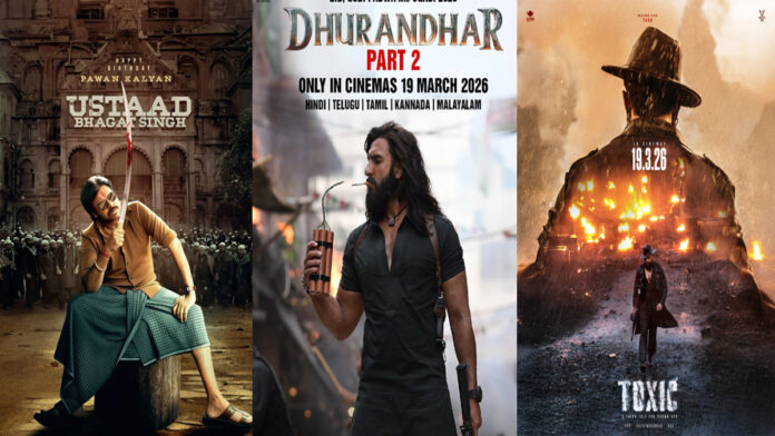 toxic-vs-dhurandhar-2-march Ranveer Singh in Dhurandhar 2 and Yash in Toxic ahead of their March 19, 2026 box office clash