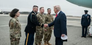 Donald Trump addressing Iran oil strategy and Kharg Island military option during policy statement