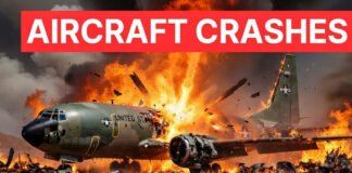 US KC-135 military refueling aircraft crash site in western Iraq during West Asia conflict