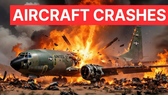 US KC-135 military refueling aircraft crash site in western Iraq during West Asia conflict