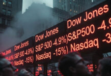US Markets Under Pressure: Dow, Nasdaq Fall Ahead of Expected Sharp Opening Losses US stock market decline with Dow Jones and Nasdaq falling amid global uncertainty