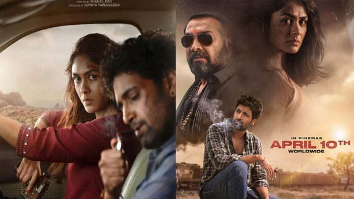 Dacoit movie review 2026 Adivi Sesh and Mrunal Thakur in intense emotional scene from Dacoit movie