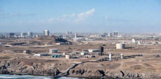 Desalination plant in Gulf region highlighting water security concerns