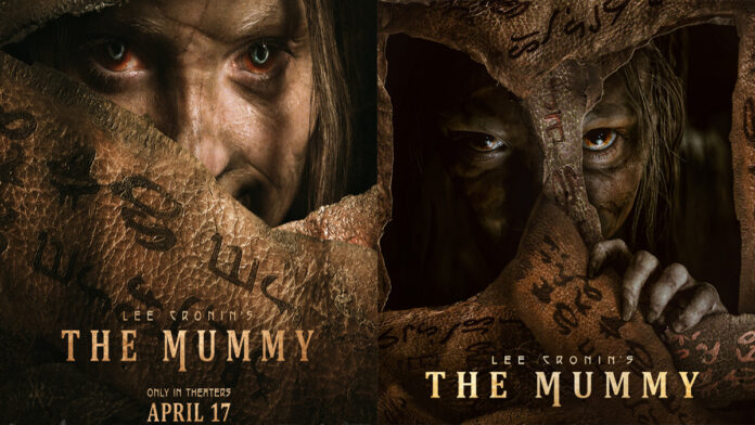 The-Mummy-2026-Horror-Reboo Dark horror scene of mummy awakening inside ancient Egyptian tomb with cinematic lighting