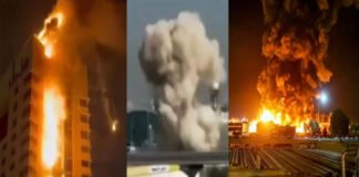 Missile and drone attacks in Gulf region with explosion in Iran amid ceasefire collapse