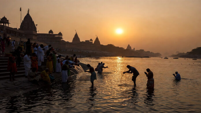 Vaishakh Amavasya 2026 rituals devotees performing tarpan and holy river bath