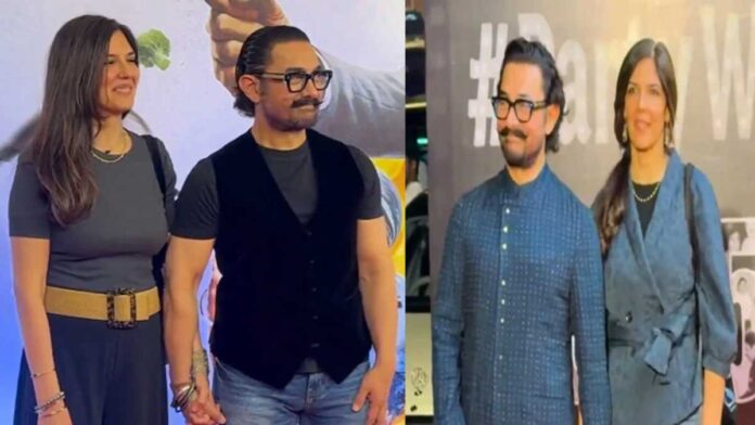 aamir-khan-gauri-spratt-rel Aamir Khan with Gauri Spratt at event sharing relationship moments