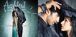 Aashiqui 2 romantic scene featuring Aditya Roy Kapur and Shraddha Kapoor