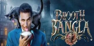 Akshay Kumar in Bhooth Bangla haunted mansion scene with eerie lighting