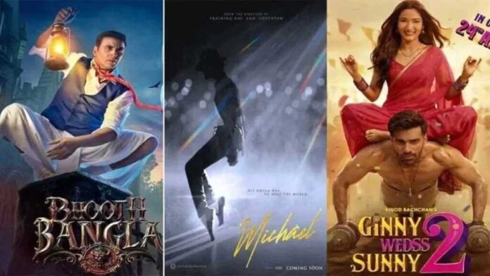 Indian box office Wednesday collection chart showing Bhoot Bangla, Dhurandhar 2, and Michael earnings