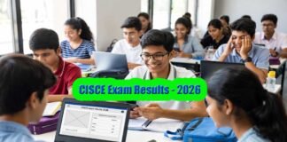 Students checking CISCE ICSE ISC Result 2026 online on laptop and mobile