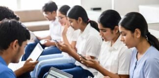 Students checking CISCE result 2026 via SMS and DigiLocker on mobile phones