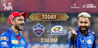 Delhi Capitals vs Mumbai Indians IPL 2026 match action at Arun Jaitley Stadium