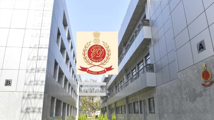 ed-raids-kolkata-bengal-ele Enforcement Directorate officers conducting raids at business locations in Kolkata during investigation