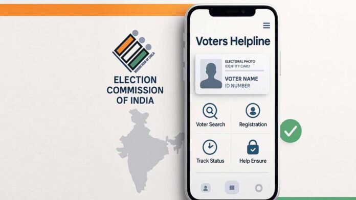 Election 2026 Voter List Check Polling Booth Guide Indian voters checking voter list and polling booth details on mobile before election day