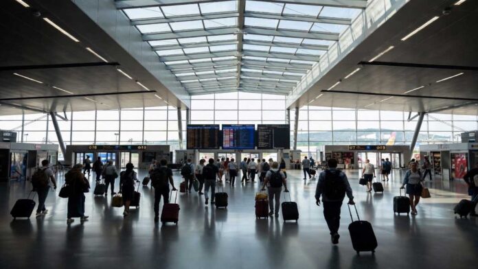 France Removes Transit Visa for Indian Travelers 2026 Indian passengers walking through Paris airport transit terminal after France removes transit visa requirement