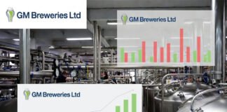 GM Breweries plant with production and financial growth concept