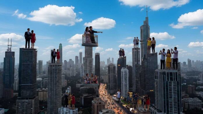 India Billionaire Growth 2031 Knight Frank Report Mumbai skyline with luxury high-rise buildings symbolizing growing billionaire population and wealth in India