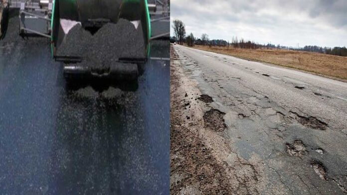 Bitumen Price Surge Impact on India Road Projects Asphalt road construction with bitumen laying machines in India