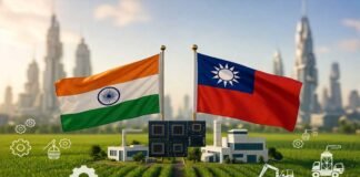 India Taiwan trade partnership with semiconductor and manufacturing collaboration concept
