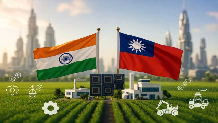 India Taiwan Strategic Partnership in Technology and Manufacturing 2026 India Taiwan trade partnership with semiconductor and manufacturing collaboration concept