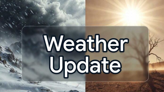 India Weather April 23 2026 Heatwave and Rain Alert Map India heatwave and rain contrast April 23 2026 weather map showing extreme temperatures and storm regions