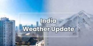 India weather April 28 2026 heatwave Delhi 42C thunderstorm rain IMD alert