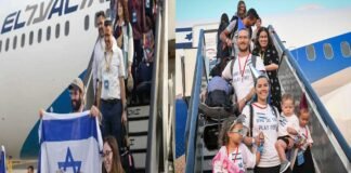 Bnei Menashe Jews from India arriving in Israel at Tel Aviv airport