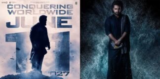 Jr NTR intense look in NTRNeel poster with rugged action avatar