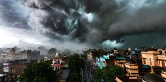 North India weather rain thunderstorm strong winds heat humidity impact April 2026