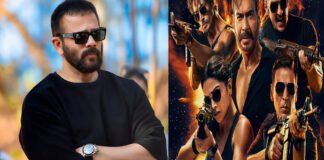 Rohit Shetty in black T-shirt and sunglasses sharing viral Instagram post
