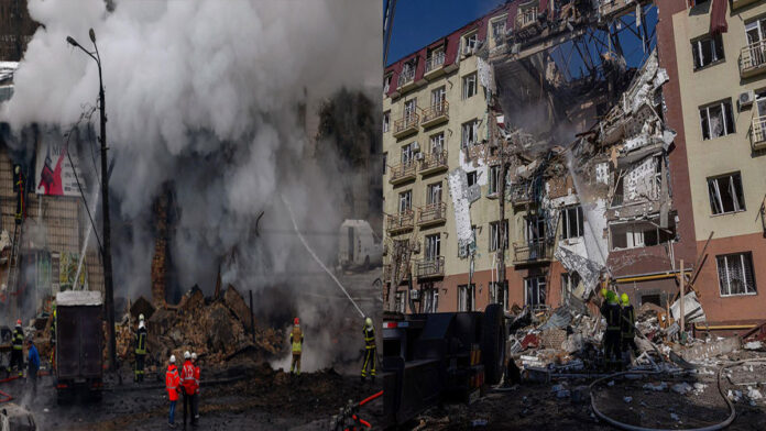 Russia Ukraine War Massive Strike 2026 Drone Missile Attack Russia Ukraine massive drone missile attack Kyiv 659 drones 44 missiles damage civilians