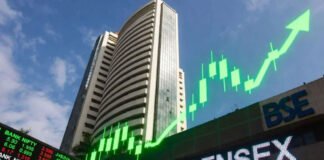Indian stock market surge with Sensex and Nifty rising sharply charts
