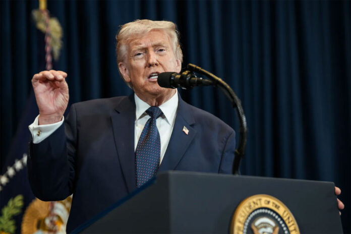 trump-address-us-iran-war-o Donald Trump national address on US Iran war claiming Iran navy destroyed and leadership eliminated